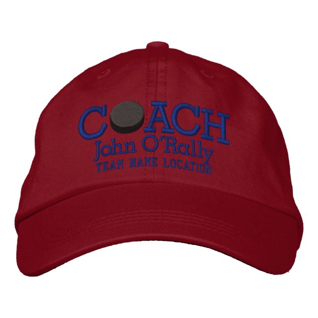 Personalize Hockey Coach Cap Your Name Your Game! (Front)