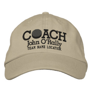 Personalize Hockey Coach Cap Your Name Your Game!