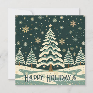 Personalize Holiday Christmas Tree Card