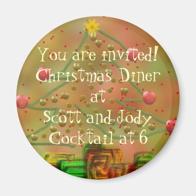 Personalize Holidays Invitation Magnet - Invite (Front)