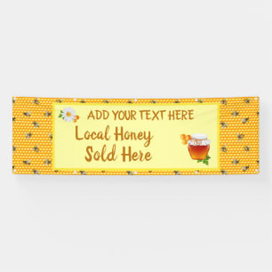 Personalize Honey Business Local Honey Sold Here Banner