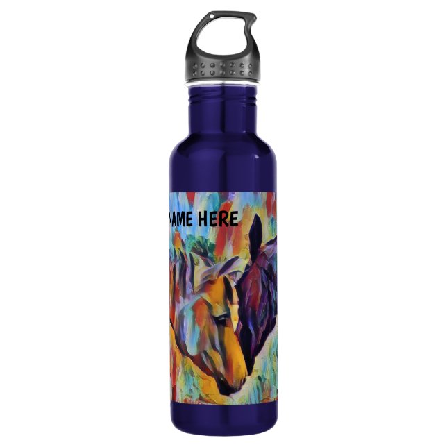 Personalize - Horse Love Art - 710 Ml Water Bottle (Front)