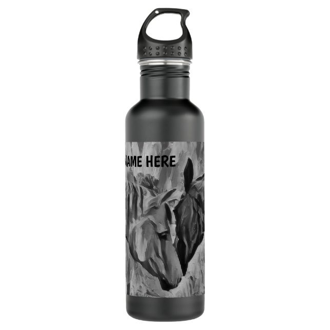 Personalize - Horse Love Art - 710 Ml Water Bottle (Front)