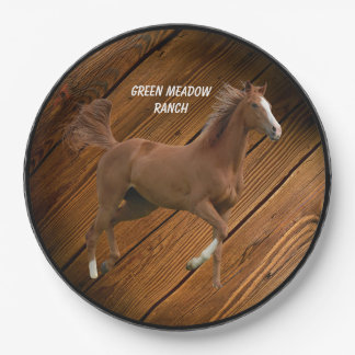 PERSONALIZE HORSE PAPER PLATES