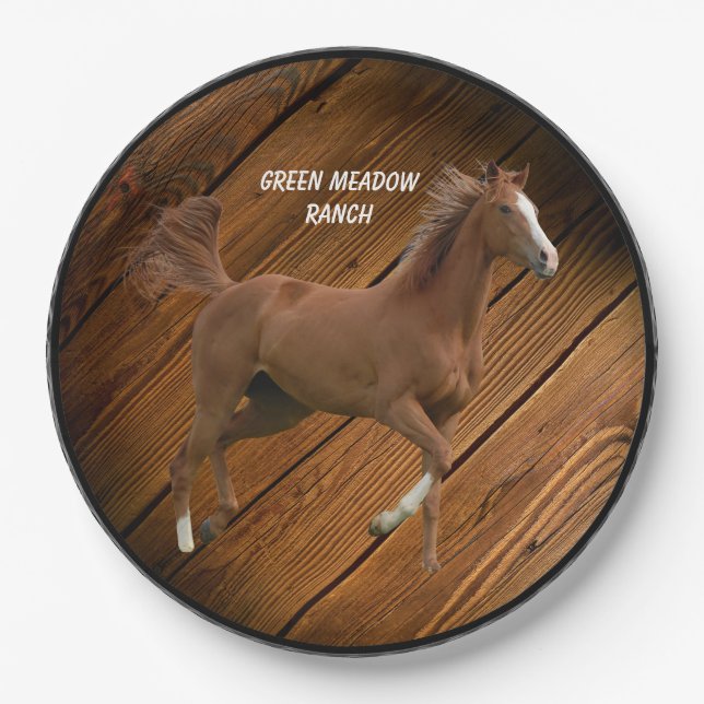PERSONALIZE HORSE PAPER PLATES (Front)