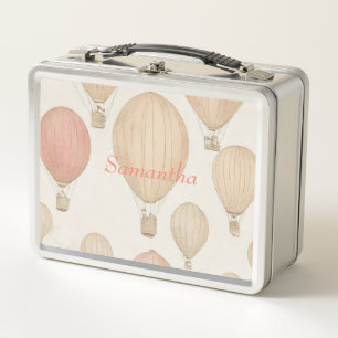 Personalize Hot Air Balloon Metal Lunch Box