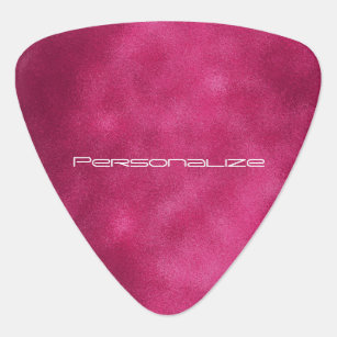 Personalize Hot Pink Smudge Guitar Pick