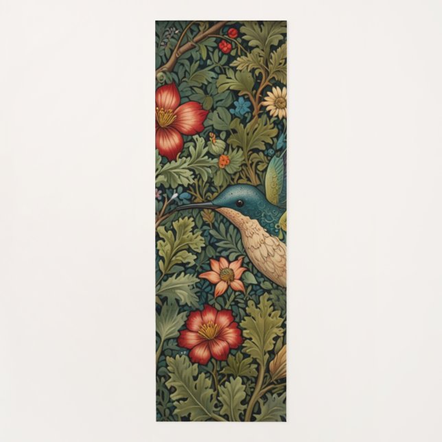 Personalize hummingbird romantic boho chic yoga mat (Front)