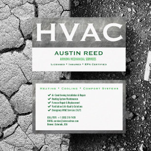 Personalize HVAC Heating Air Cooling Conditioning Business Card