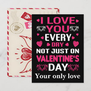 Personalize I Love You Beyond Valentines Day Holiday Postcard