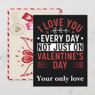 Personalize I Love You Beyond Valentines Day Holiday Postcard