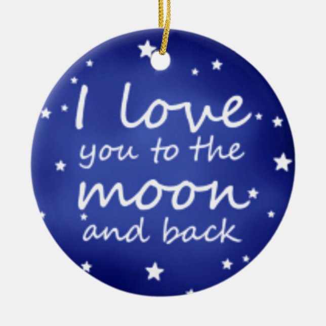 Personalize I love you ornament add names message (Front)