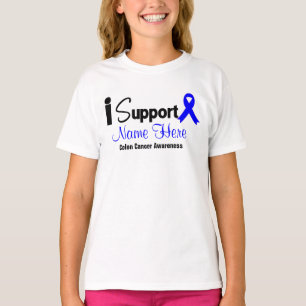 Personalize I Support Colon Cancer Awareness T-Shirt