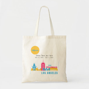 Personalize I Was Here Los Angeles, California Tote Bag