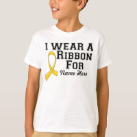 Personalize I Wear a Gold Ribbon