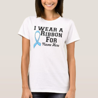 Personalize I Wear a Light Blue Ribbon T-Shirt