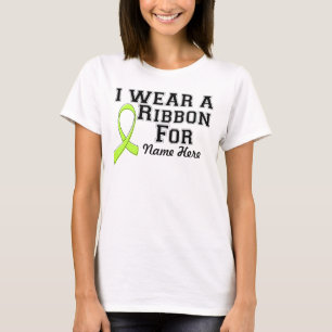 Personalize I Wear a Lime Green Ribbon T-Shirt
