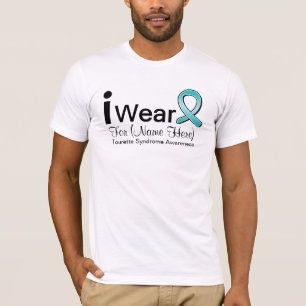 Personalize I Wear a Tourette Syndrome Ribbon T-Shirt