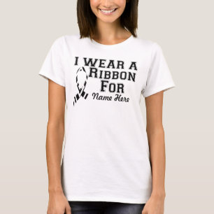Personalize I Wear a Zebra Ribbon T-Shirt