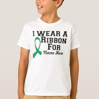 Personalize I Wear an Emerald Green Ribbon T-Shirt