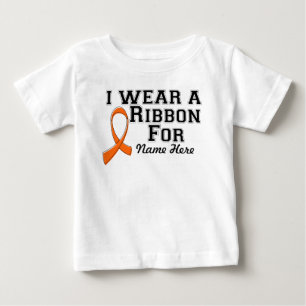 Personalize I Wear an Orange Ribbon Baby T-Shirt