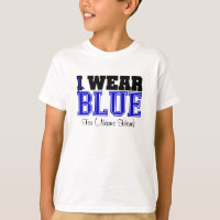Personalize I Wear Blue Ribbon Colon Cancer