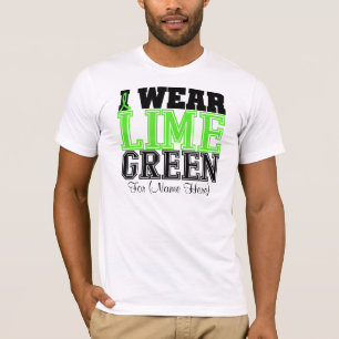 Personalize I Wear Lime Green Ribbon Lymphoma T-Shirt