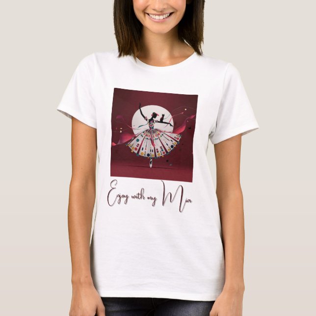 personalize image & Text woman t-shirt  (Devant)