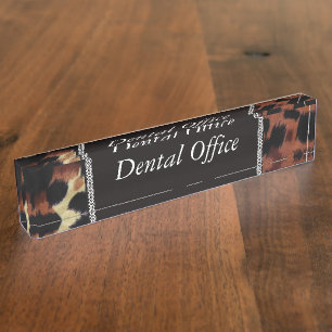 Personalize Information Pattern Animal Name Safari Nameplate