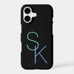Personalize Initials, Large Letters on Black