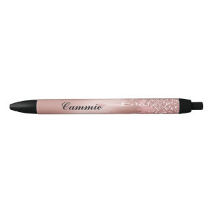Personalize Ink Pen - Rose Gold Glitter Drip