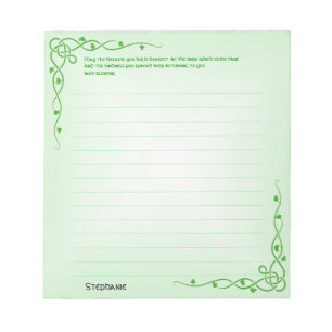 Personalize: Irish Blessing (#1) Celtic Braids Notepad