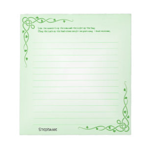 Personalize: Irish Blessing (#2) Celtic Braids Notepad