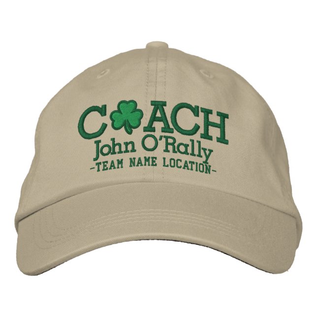 Personalize Irish Coach Hat Name Team (Front)