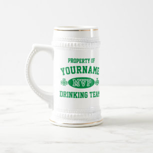 Personalize Irish Drinking Team MVP Beer Stein