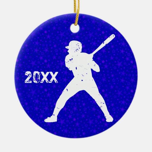 Personalize it, Baseball Ceramic Ornament (Front)