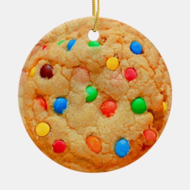 Personalize It, Chocolate Chip Cookie Ceramic Ornament (Front)