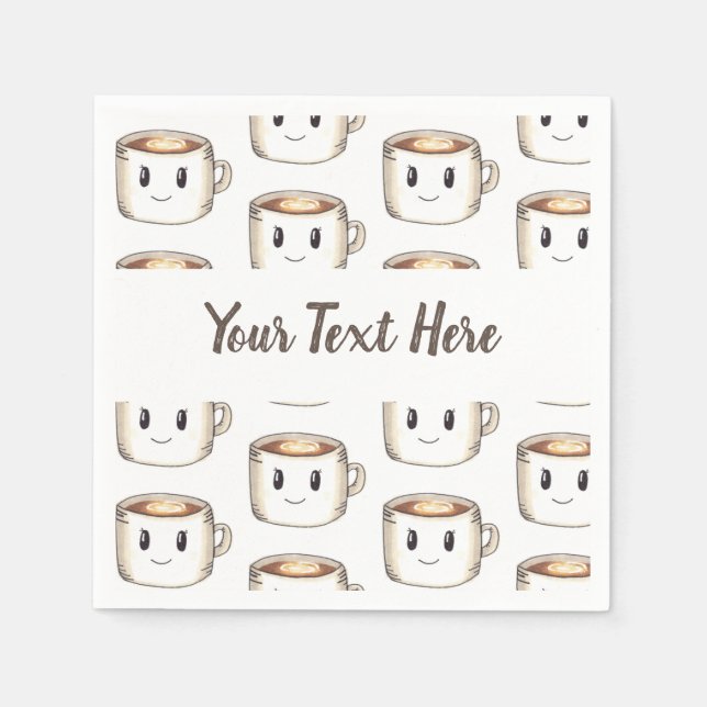 Personalize It! Coffee Themed Napkins (Front)