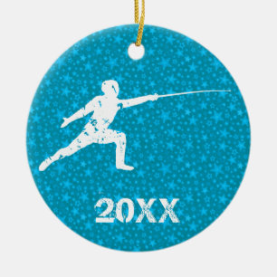 Personalize It, Fencing Ceramic Ornament