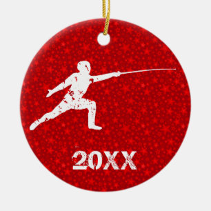 Personalize It, Fencing Ceramic Ornament