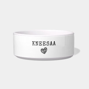Personalize It! Geo Heart Icon & Pet Name Bowl
