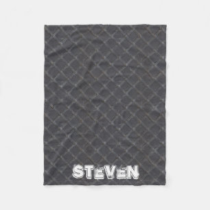 Personalize it - Iron Metal diamond pattern Fleece Blanket