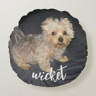 Personalize It! Pet Photo Memorial Round Pillow
