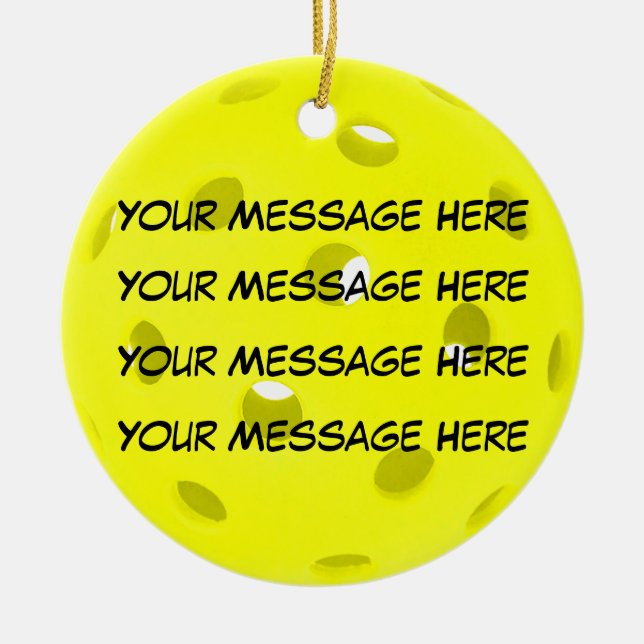 Personalize it, Pickleball Ceramic Ornament (Front)