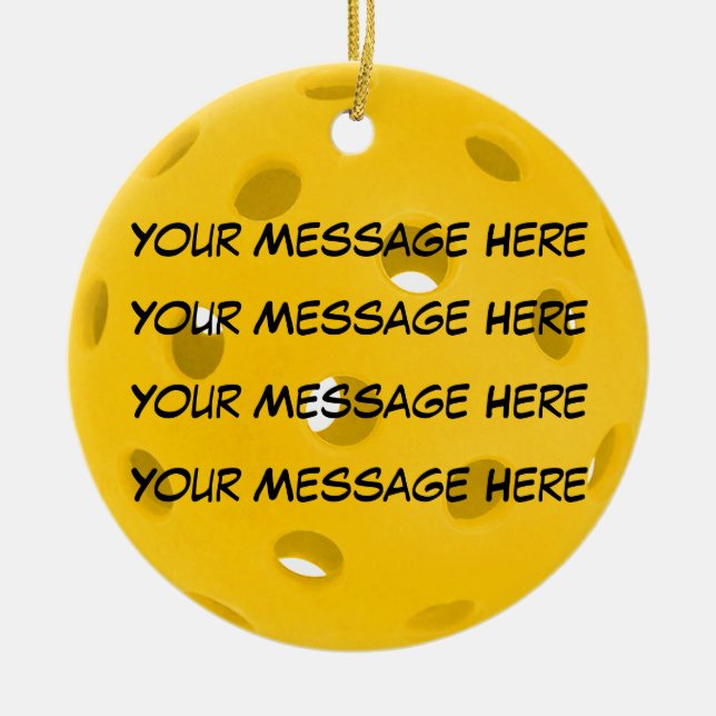 Personalize it, Pickleball Ceramic Ornament (Front)