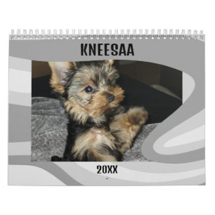 Personalize It! Swirl-A-Licious Pet Photo Grey Calendar