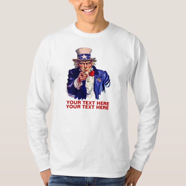 Personalize It Uncle Sam T-Shirt (Front)