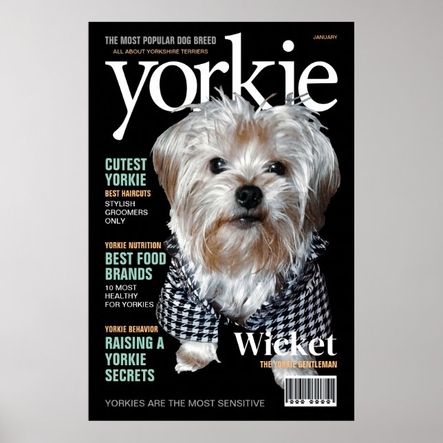 Personalize It! Yorkie Mag Poster (Front)