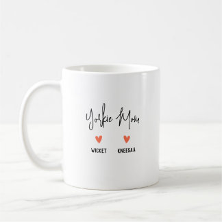 Personalize It! Yorkie Mom 2 Heart Name Coffee Mug