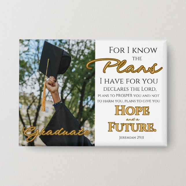 Personalize Jeremiah 29:11 Grad Cap Scripture (Front)